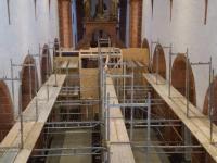 Gerüst in der Kirche